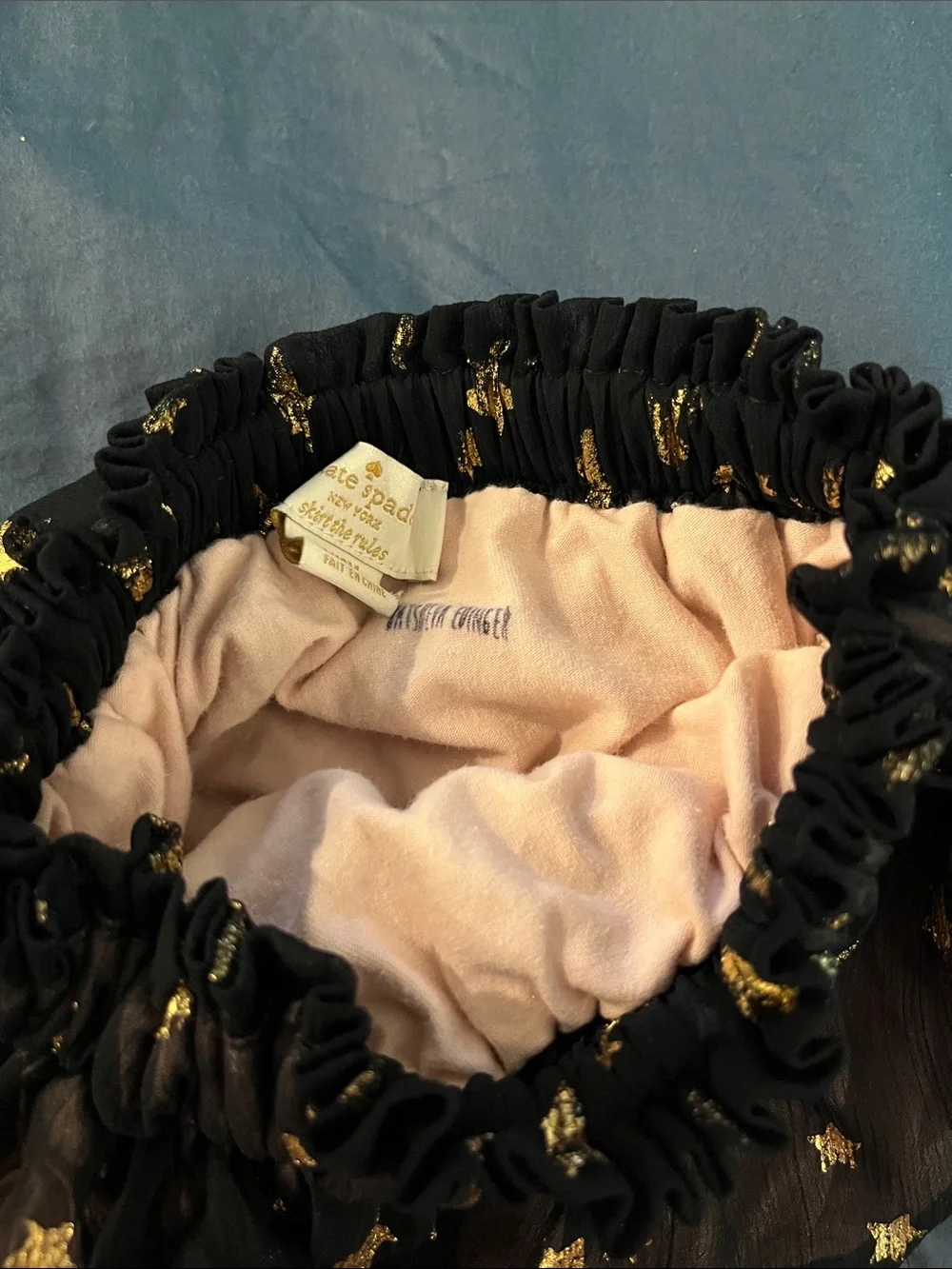 Vintage Kate Spade Baby Girl 12M Skirt w/ Attached Bloomer Black Gold